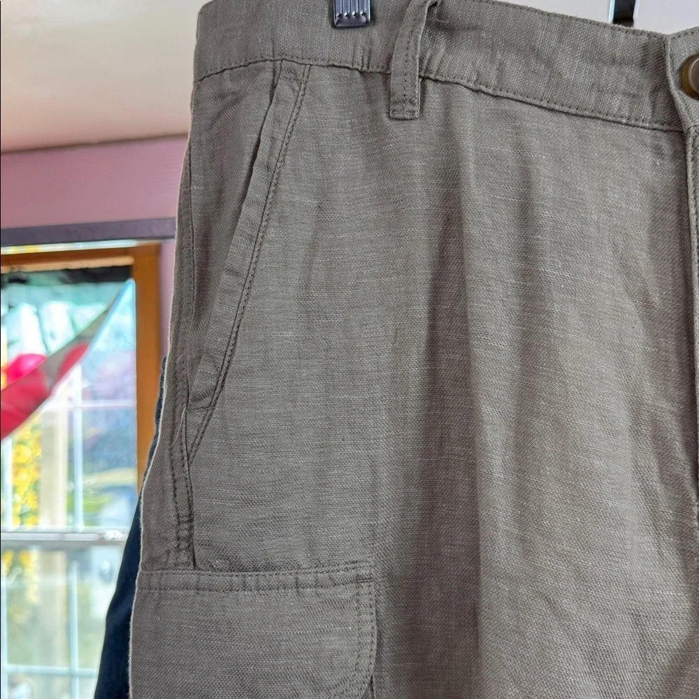 Panama Jack Men’s Linen Blend Cargo Shorts Size 36 Beige NWT